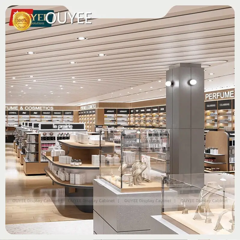 3D Design Service - Duty-Free Glass Cosmetics Counter & Clothing Racks 1