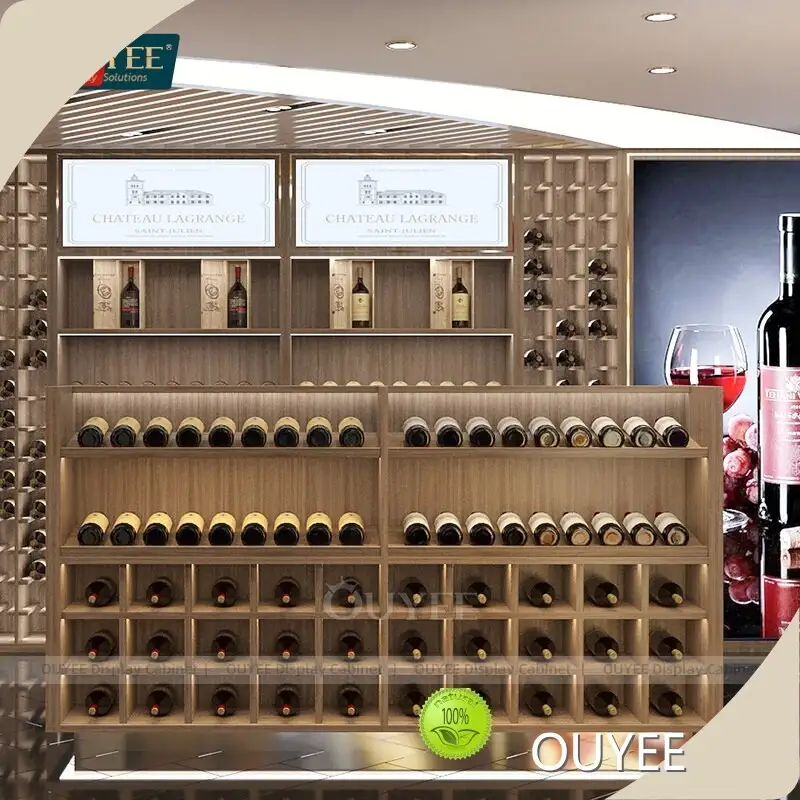 Duty Free Shop Boutique Interior Wooden Wine Display Stand 1