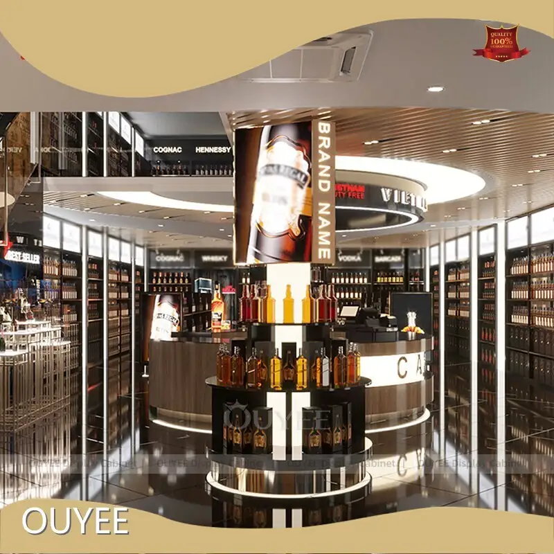 Duty-Free Counter Wine Display Stand, Whiskey Cabinets & Bar 1