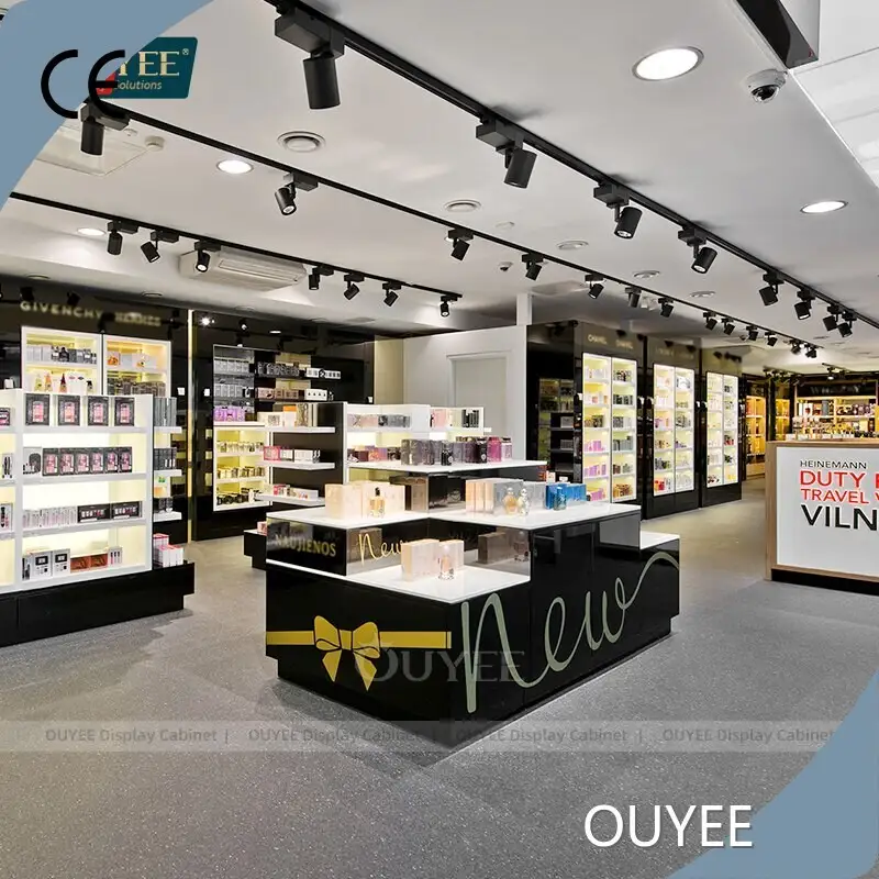 Perfume Shop Duty-Free Display Shelves & Cosmetic Makeup Stand Cabinet 1