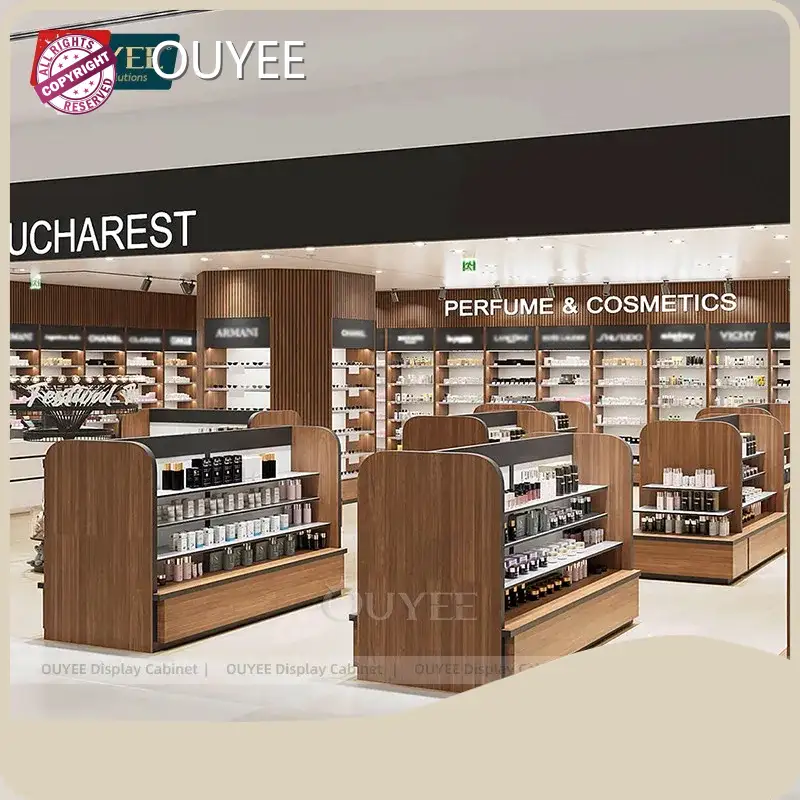 Boutique & Duty-Free Store Fixtures Wooden Perfume & Makeup Displays 1