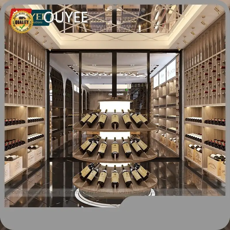 Wooden Wine Storage Racks & Display Stand for Duty Free Liquor Stores 1