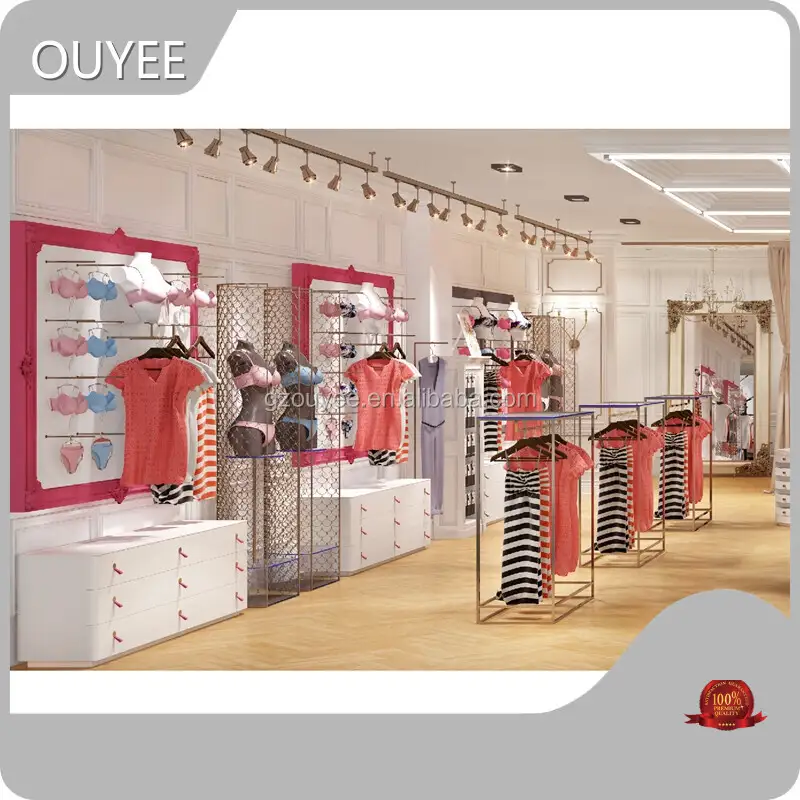 Retail Underwear Store & Wooden Lingerie Shop Interior Design 1