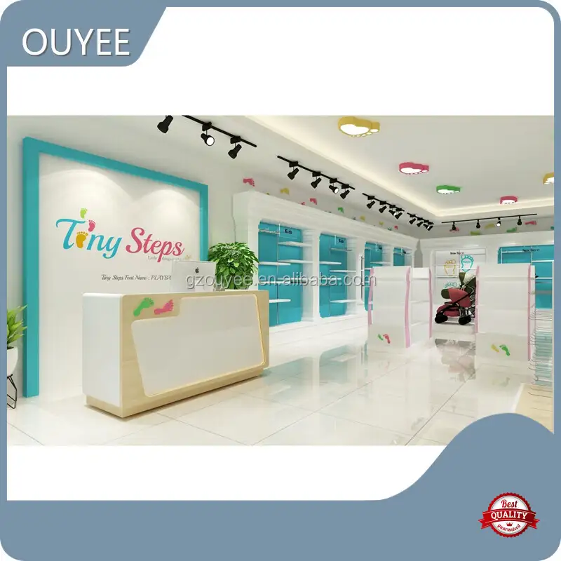 Children's Clothing Store Wooden Display Cabinet for Baby/Kids Clothes 1