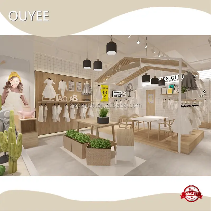 Kids Clothing Display Rack for Baby Clothes Shop Interior Design 1