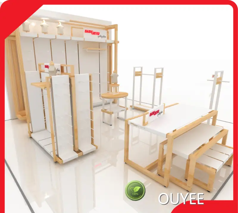 Custom Kids Clothing Store Kiosk & Showroom Cabinets for Baby Garments 1