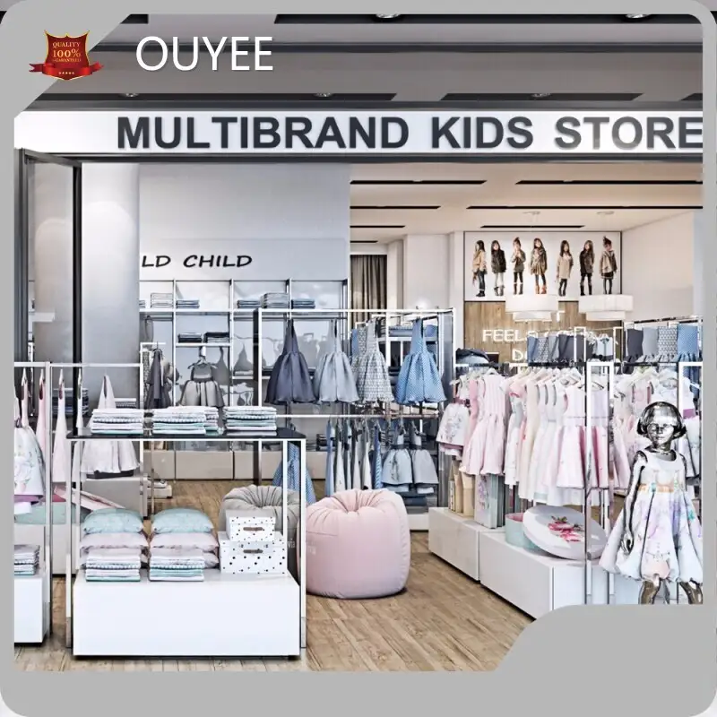 Wooden Baby Shop Clothes Display Rack for Kids Clothing Stores 1