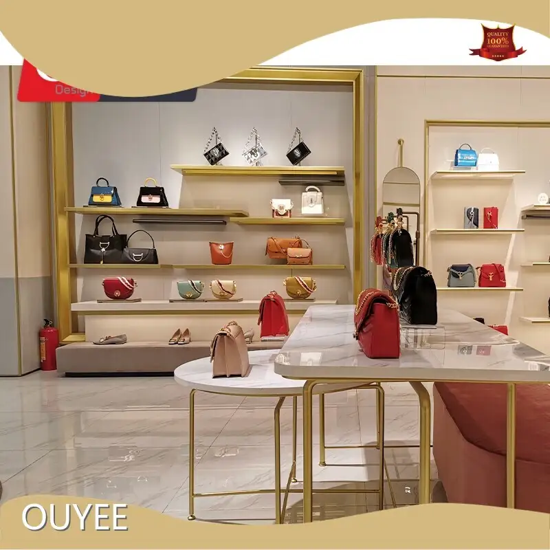 Customized Wooden Display Showcase for Handbag & Bag Store Interiors 1