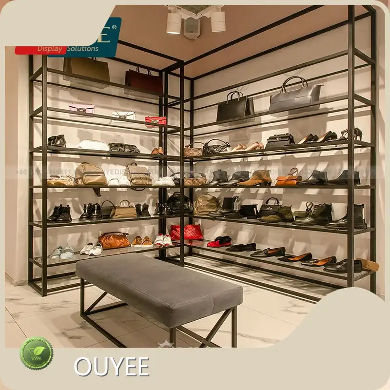 Boutique Store Wall Shoe and Handbag Display Stand Showcase 1