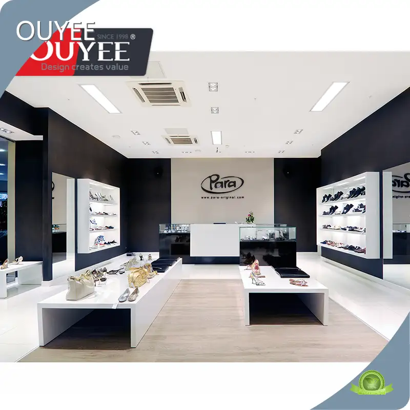 Wall-Mounted Shoe Display Shelf - Shoe Shop Showroom Cabinet 1