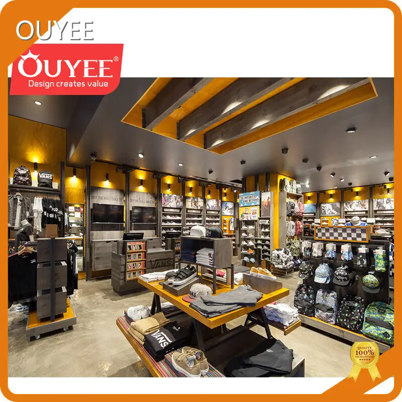 Wooden Wall Display Rack for Men's Jordan Shoes Store Fixture 1