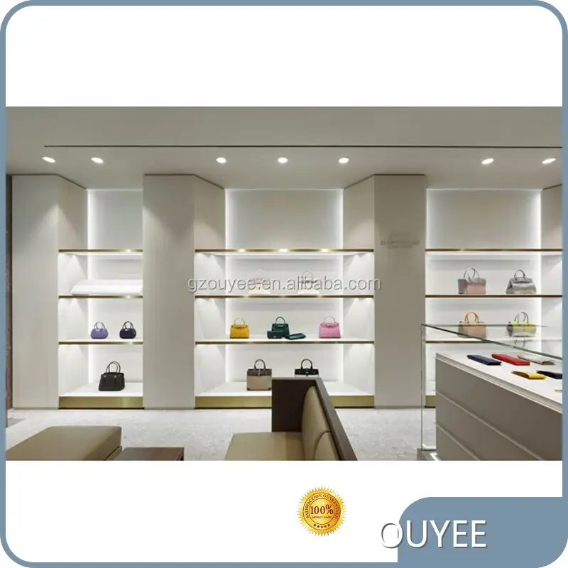 Shoe Store Interior Furniture - High-Heel Display Rack, Chair & Handbag 1