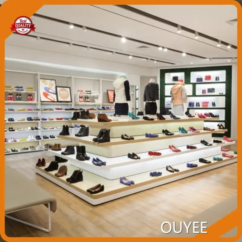Wood Furniture Shoe Cabinet for Retail Footwear Store Display 1
