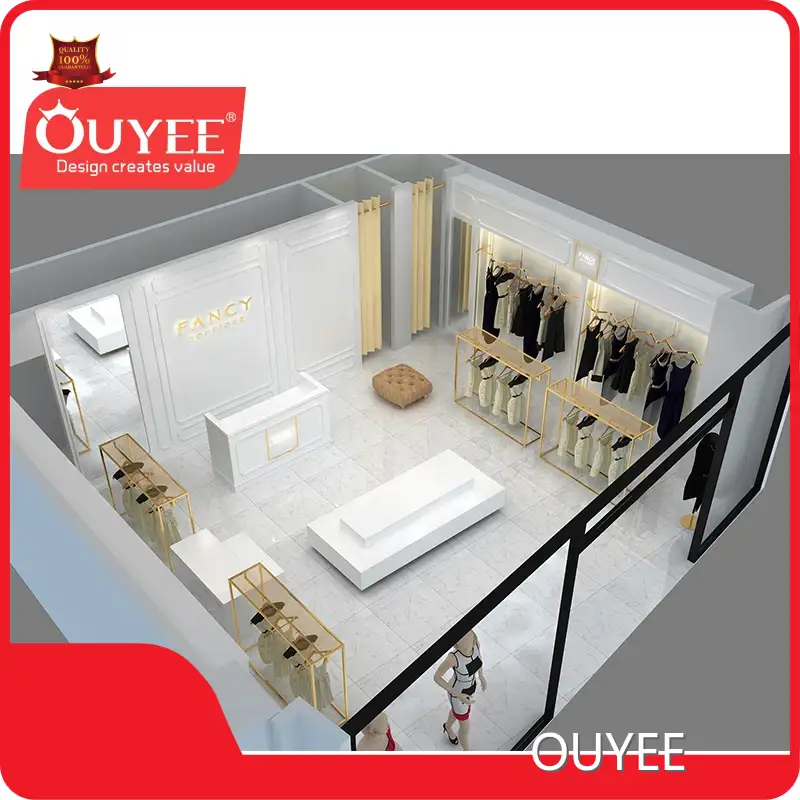 Metal Hanging Clothes Display Racks for Women's Clothing Store 1