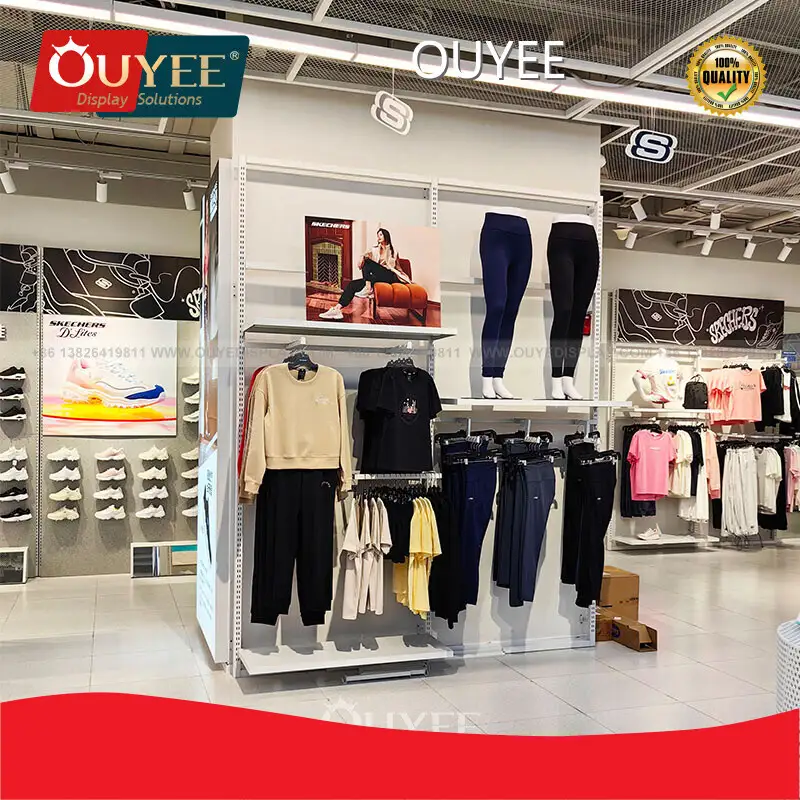 Metal Wall-Mounted Clothes Display Rack for Retail & Homeware Shops 1