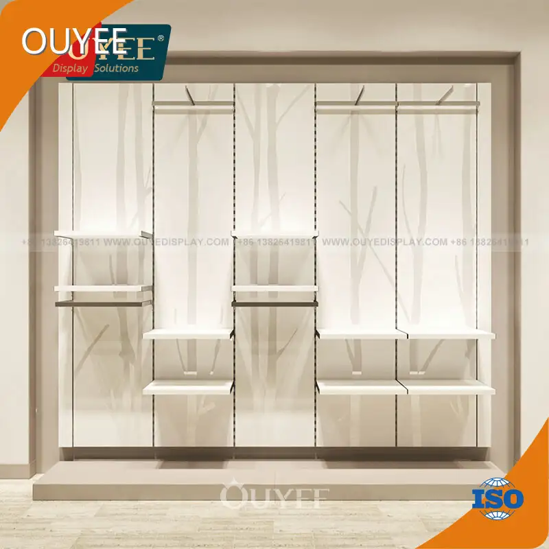 Clothing and Homeware Store Wall Display Stand Metal Frame Shelves 1