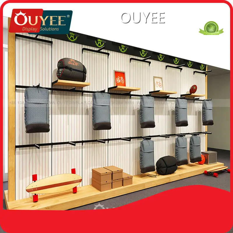 Boutique Wooden Wall Display Cabinet for Retail Clothing Stores 1