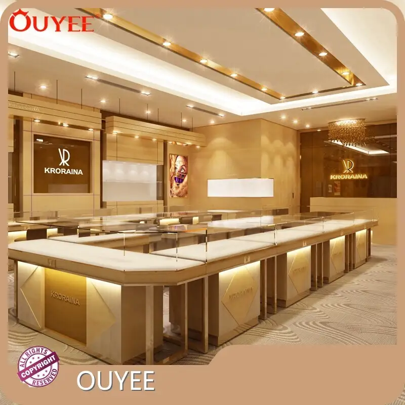 Custom Jewelry Shop Interior Display Showcase for Showrooms & Malls 1