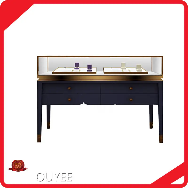 Custom Retail Glass Jewelry Showcase & Counter Display Furniture 1