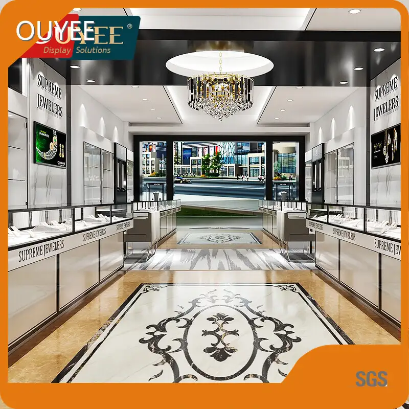 Wooden Glass Jewelry Showcase Display Cabinet Shop Furniture 1