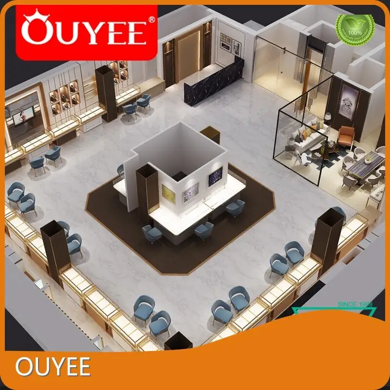 Retail Wooden Jewelry Shop Showcase Design - 3D Rendering (China) 1