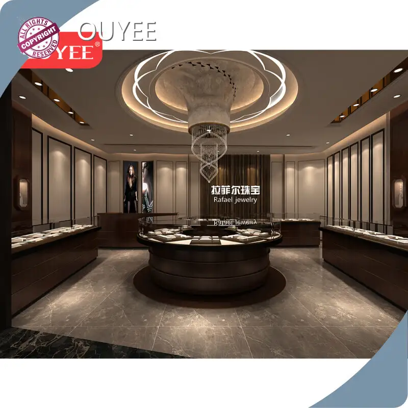 Wood and Glass Jewelry Store Showcase Counter Display 1