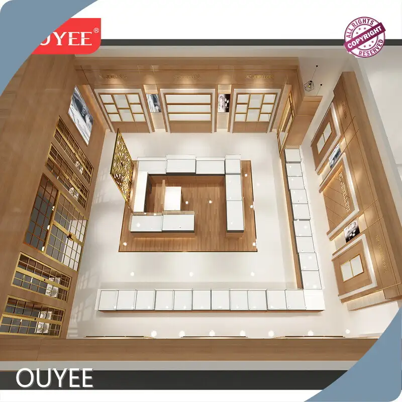 Jewelry Shop Counter Display Case Tempered Glass Retail Showcase 1