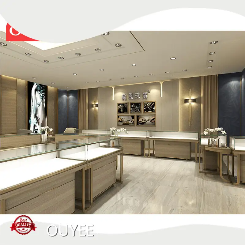 Interior Shop Counter Jewelry Showcase, Showroom Furniture Display 1
