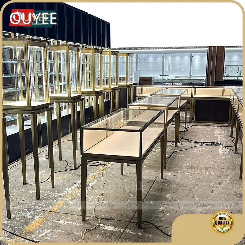 Gold Jewellery Counter & Metal Display Stand for Jewellery Shops 1