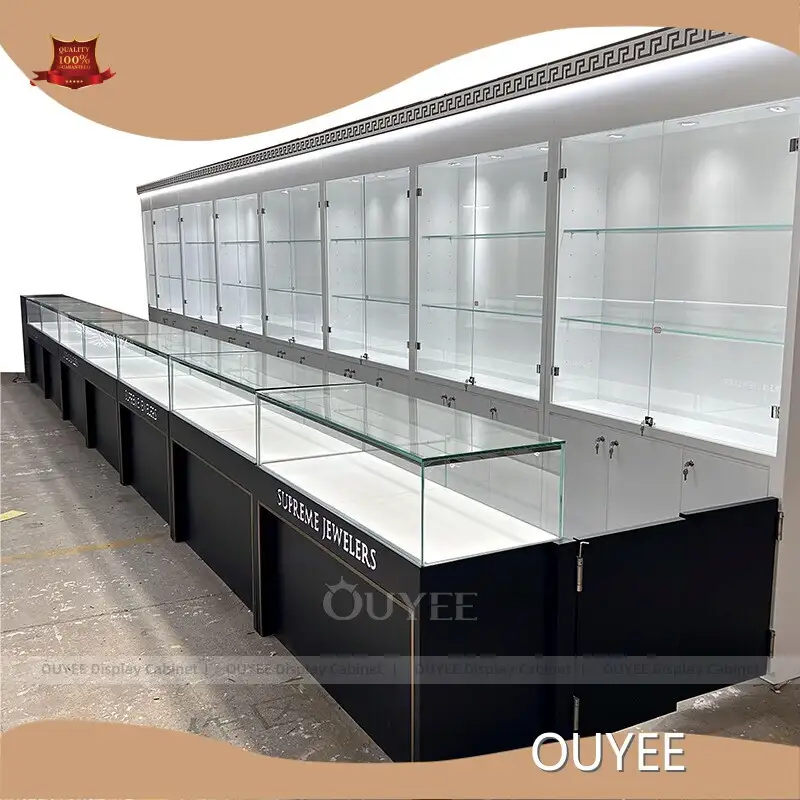 Gold Jewelry & Watch Display Showcase Standing Counter 1