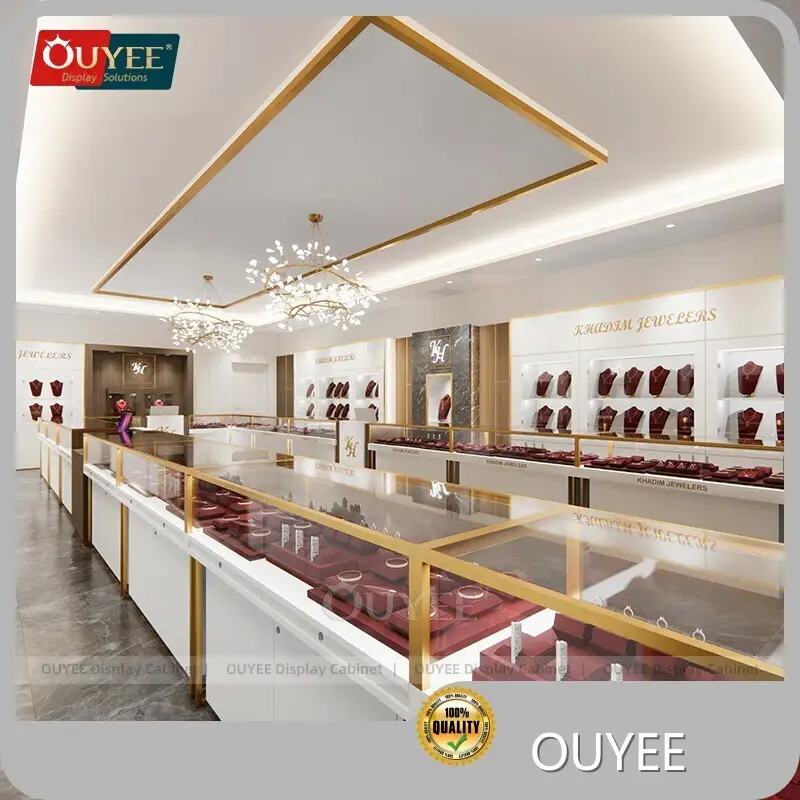 Glass Jewelry Display Case Wooden Showcase for Jewelry Store 1