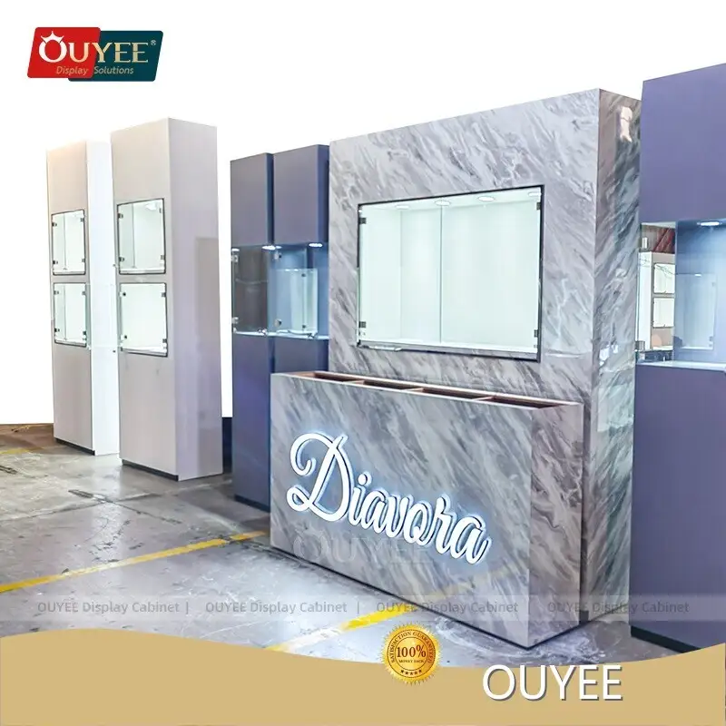 Marble Jewelry Display Furniture & Showcase Sets for Retail Diamond 1