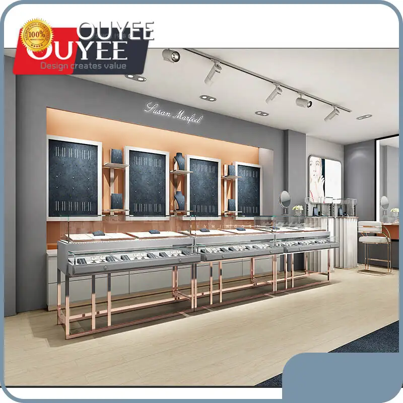 Customized Wooden Standing Perfume Shop Display Showcase Cabinet 1