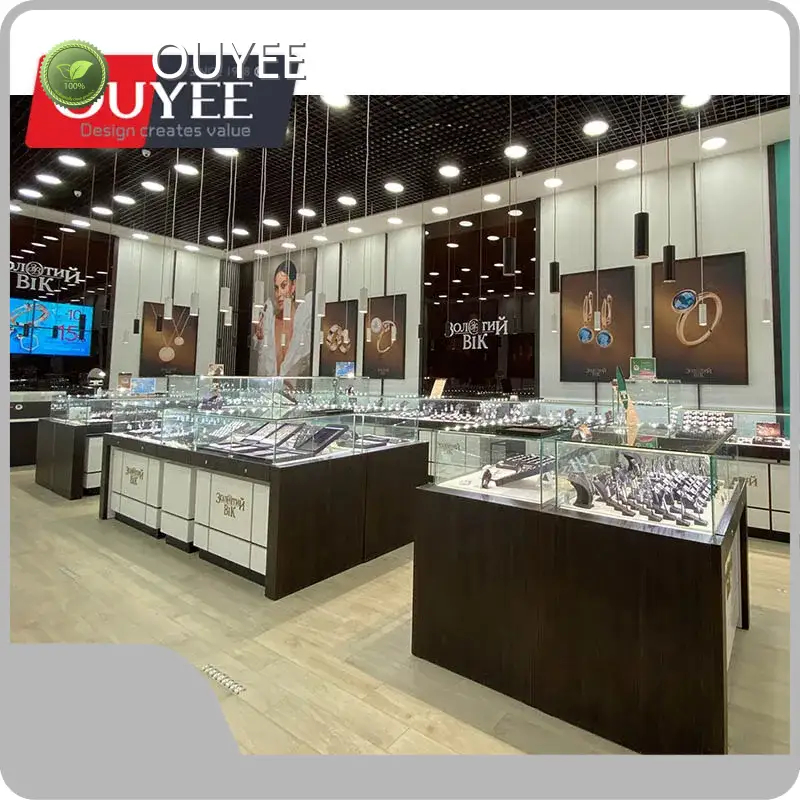 Custom Wooden Jewelry Shop Display Showcase Cabinet 1