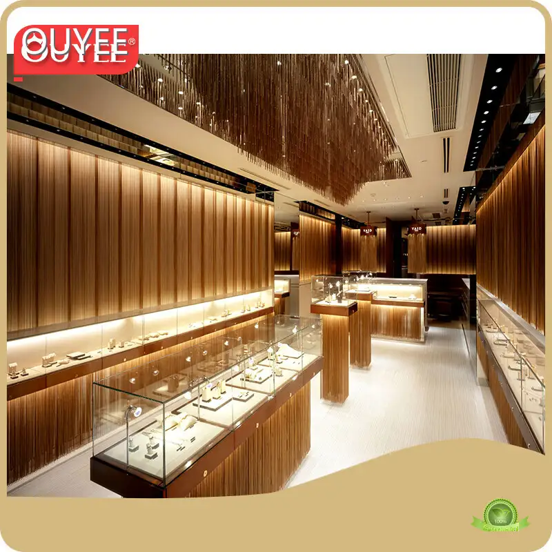 Custom Jewelry Showcase & Display Cabinet with 3D Store Design 1