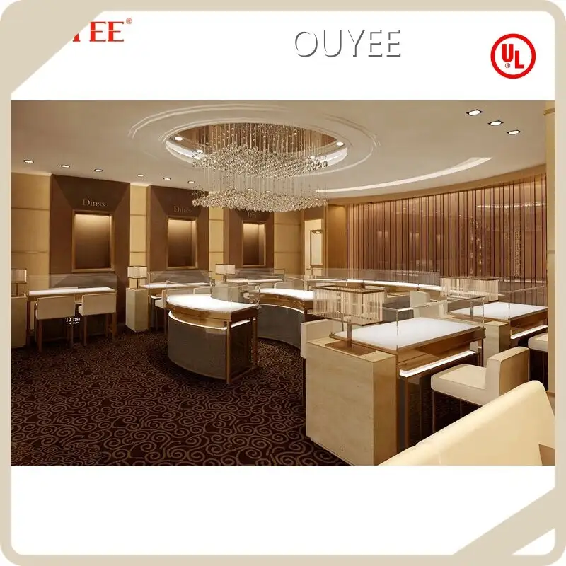 Gold Jewelry Shop Interior Design Images & Jewelry Display Showcase 1