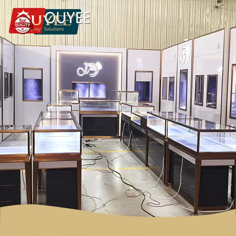 Ouyee Custom Jewellery Shop Interior & Counter Display Showcases 1