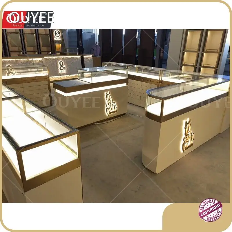 Custom Jewellery Glass Display Cabinets for Shop Showcase Sets 1