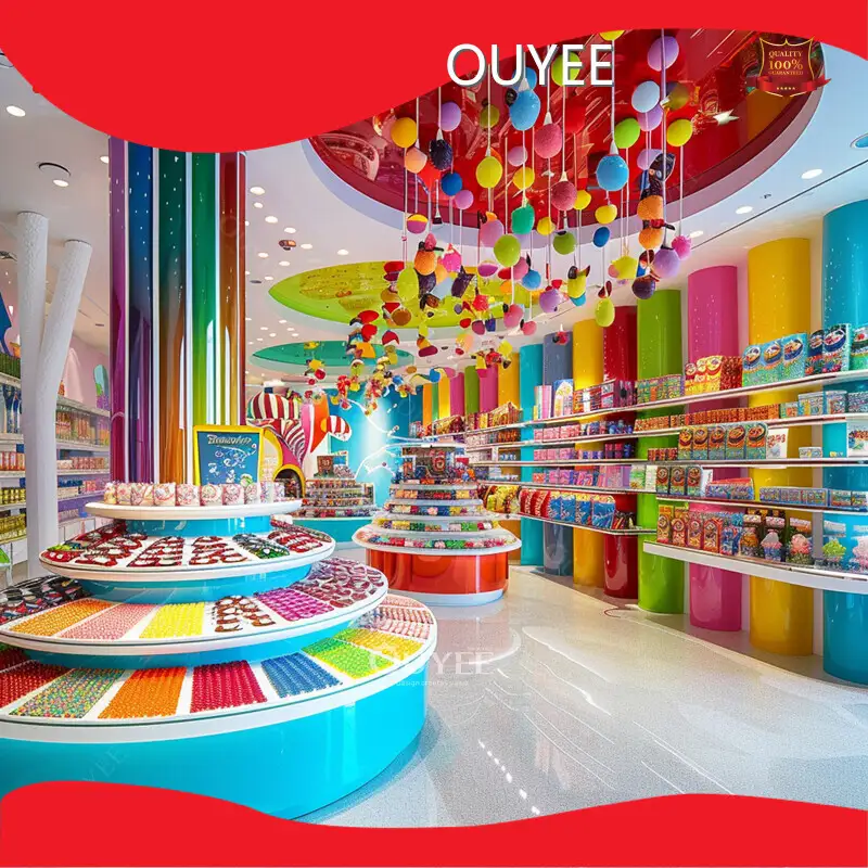 Commercial Wooden Candy Shop Island Display Stand Sweets Shelf 1