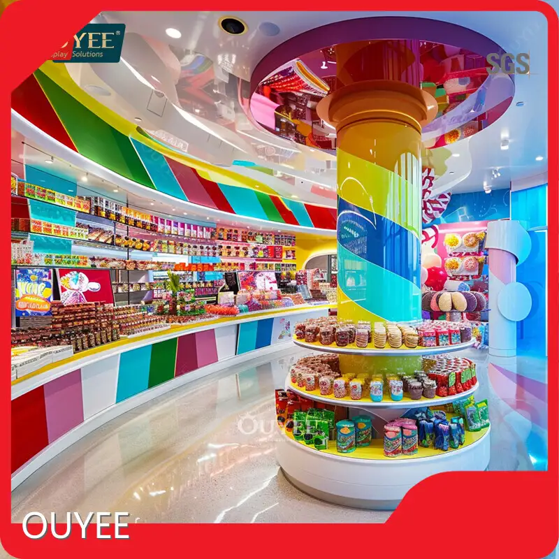 Candy Shop Design Service: Wood Display Cabinets & Sweets Shelves 1
