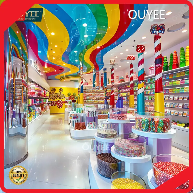 Glass & Acrylic Chocolate Candy Display Rack for Store Shelves 1