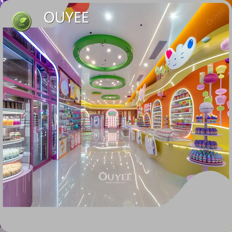 Wooden Candy Shop Cabinets Snack Display Counter Chocolate Rack 1