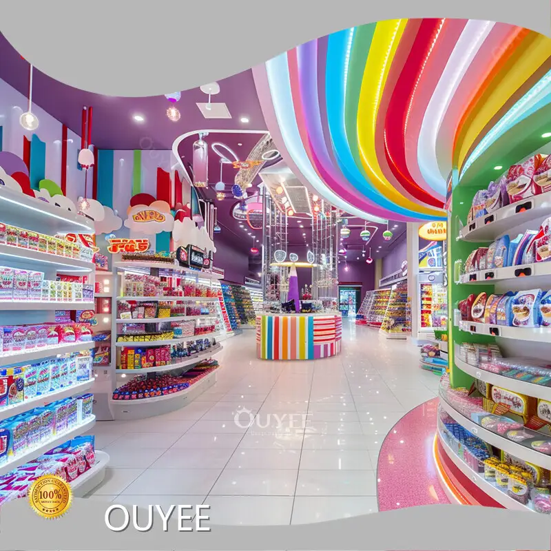 Wooden Candy Display Cabinet for Sweet Shops - Snack & Cookie Rack 1