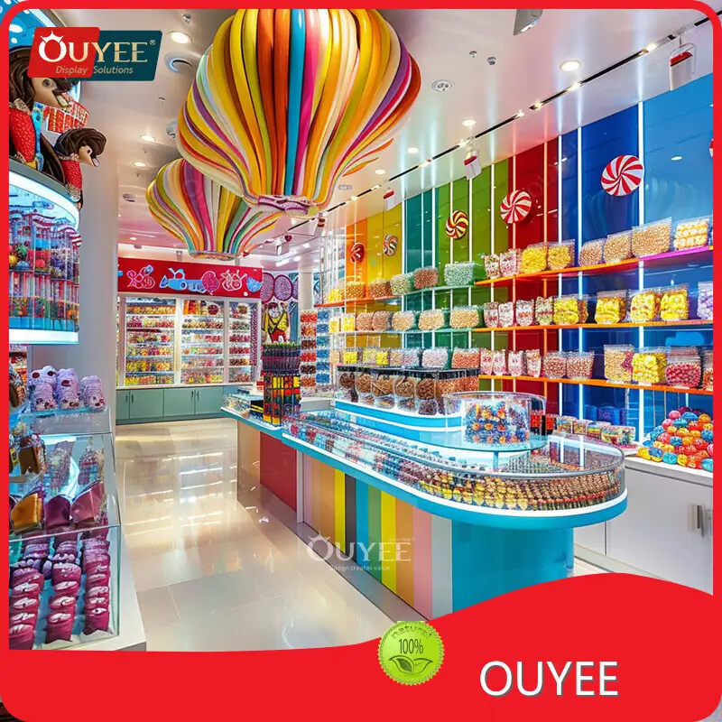 Wood Cabinet Candy Display Containers for Shop Snacks 1