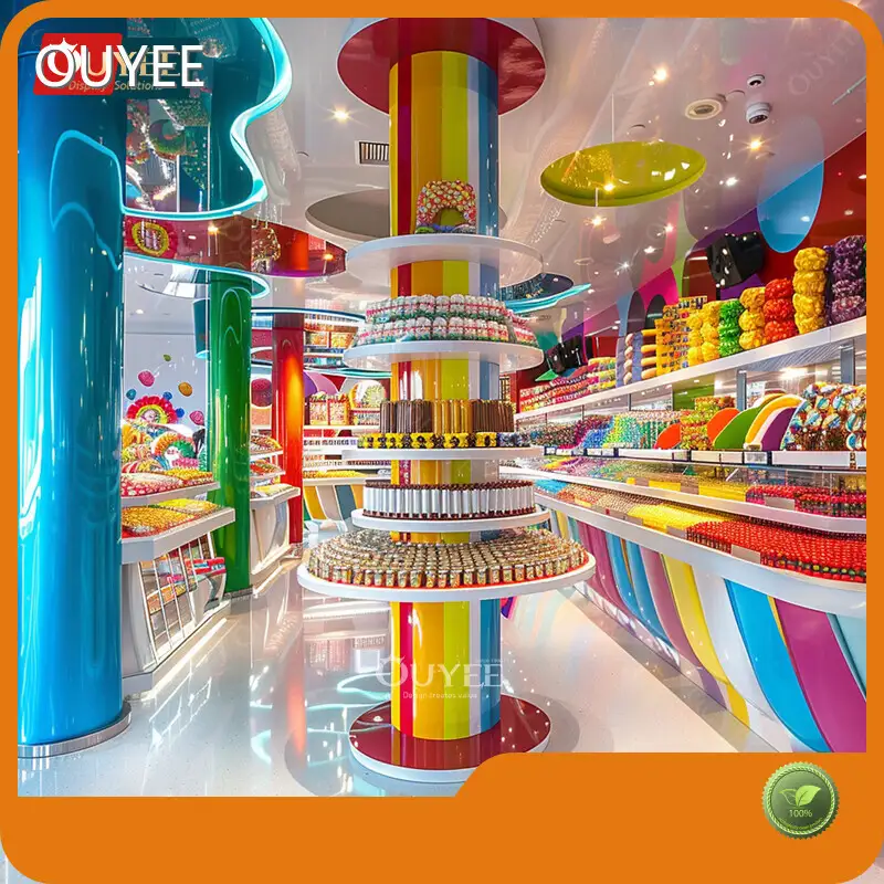 Commercial Candy & Lollipop Wall Display Fixture for Chocolate Stores 1