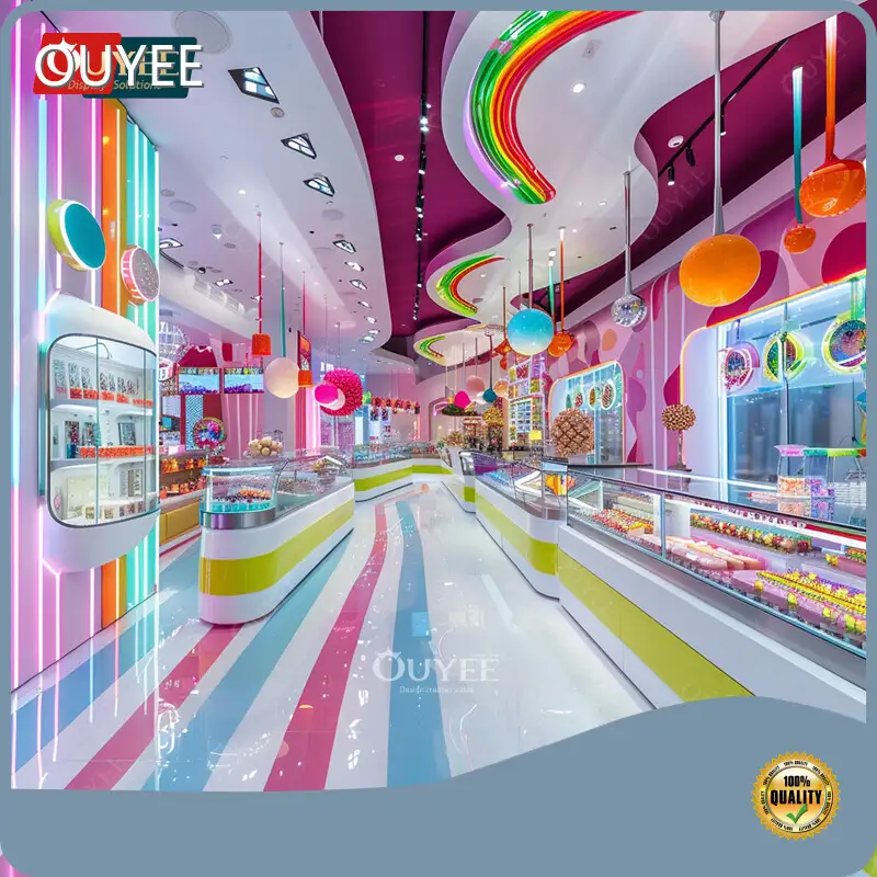 3D Design Service Wooden Candy & Snacks Display Rack for Store 1