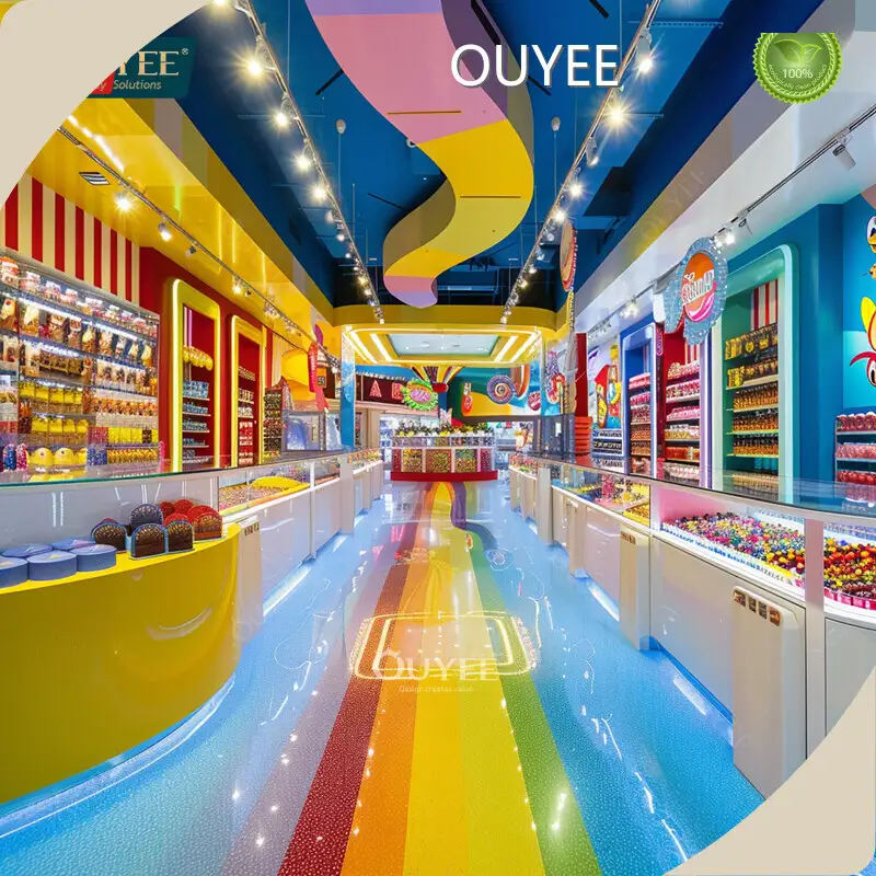 Candy Store Glass-Cover Retail Counter Display for Chocolates & Snacks 1