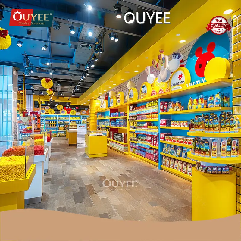 Wooden Candy Shop Display Shelf for Chocolate & Cotton Candy 1