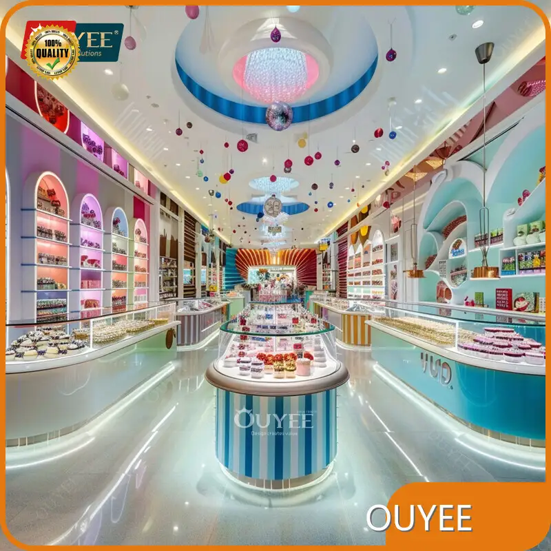 Chocolate Cake Shop Glass Display Counter for Bakery & Sweet Shop 1