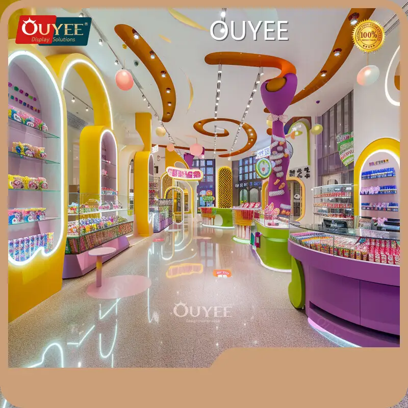 Wooden Cabinet Nut Display Shelf for Candy Shop Fixtures 1